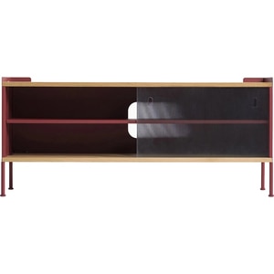 Comoda TV Wrap, maro deschis-rosu caramiziu, 120 x 35 x 52.5