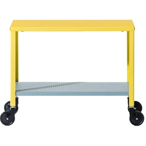 Masuta cu roti Corner S, galben-albastru, 60 x 30 x 50 cm