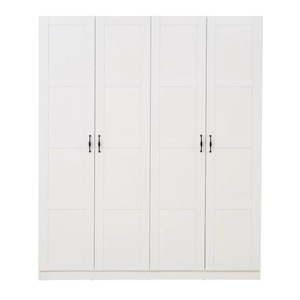 Dulap Carly, 181 x 59 x 216 cm, 4 usi, alb