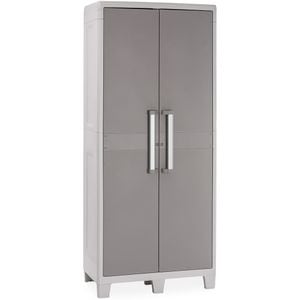 Dulap depozitare gradina TOOMAX Urban XL, polipropilena, 78 x 49 x 182 cm, gri