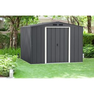 Casuta gradina DURAMAX Eco 8X8, otel, 262 x 242.2 x 191 cm, antracit