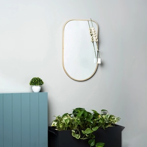 Oglinda decorativa SPIN Mismo, 35 x 55 cm, alb