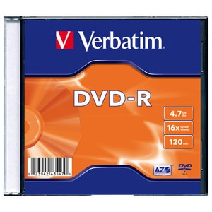 DVD-R VERBATIM 43547, 16x, 4.7GB, 1buc - Slim Case