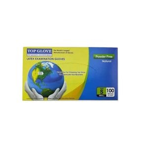 Manusi de unica folosinta TOP GLOVE, latex, marimea S, 100 buc