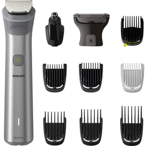 Aparat de tuns multifunctional 11 in 1 PHILIPS Multigroom Series 5000 MG5930/15, acumulator, autonomie 120 min, gri antracit