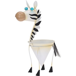 Ghiveci flori KI Zebra, metal, 36 x 20 x 52 cm, multicolor