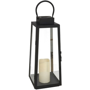 Decoratiune gradina Felinar, incarcare solara, 18 x 18 x 45 cm, negru