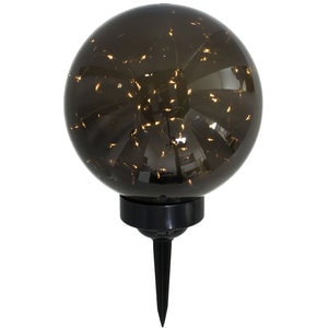 Decoratiune gradina Firefly, incarcare solara, 15 x 15 x 26 cm, negru