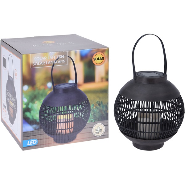 Decoratiune gradina CX2100090, incarcare solara, 22 x 22 x 23 cm, negru