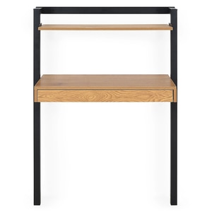 Etajera birou Topper, 80 x 40 x 118 cm, stejar-negru