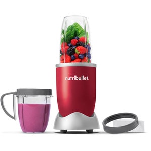Blender NUTRIBULLET Original NB606R, 0.7l, 1 treapta viteza, 600W, rosu-argintiu