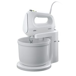 Mixer cu bol BRAUN HM1070WH, 3l, 400W, 4 trepte viteza, alb