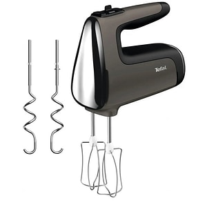 Mixer de mana TEFAL PowerMix Silence HT650E38, 600W, 5 trepte viteza, gri-negru