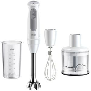 Mixer vertical BRAUN MQ50236M, 0.6l, 1000W, 21 trepte viteza, alb-gri