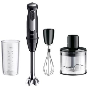 Mixer vertical BRAUN MultiQuick 5 Pro MQ55236M, 0.6l, 1000W, 25 trepte viteza, negru-argintiu