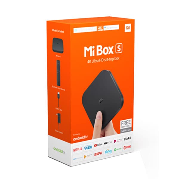 Media Player Xiaomi Mi Box S, 4K HDR, Wi-Fi, negru