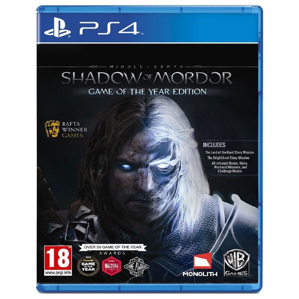 middle earth shadow of mordor goty edition ps4