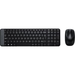 Kit tastatura si mouse Wireless LOGITECH MK220, USB, Layout UK, negru