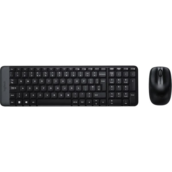 Resonate statement Rotten Kit tastatura si mouse Wireless LOGITECH MK220, USB, Layout UK, negru