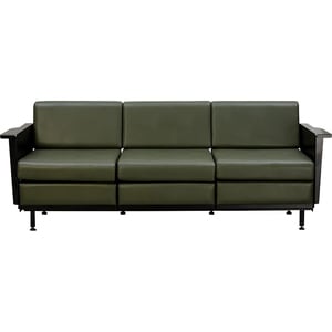 Canapea fixa Troy, 3 locuri, 207 x 76 x 63.5 cm, verde