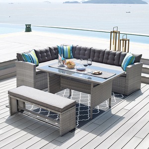 Set mobilier gradina MAISON MEX Laguna, 4 piese, gri