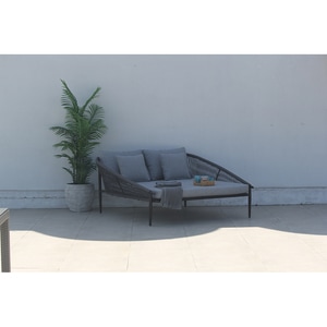 Canapea terasa MYRIA Santa Cruz, 179 x 159 x 179 cm, gri