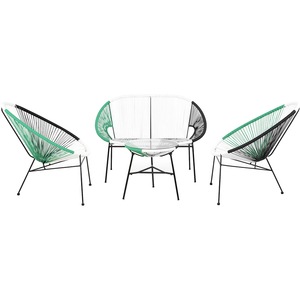 Set mobilier gradina MAISON MEX Corfu, 4 piese, multicolor