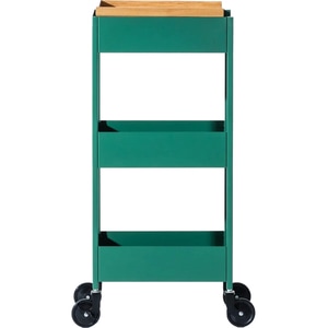 Masuta cu roti Miro Trolley L, verde, 35 x 25 x 75 cm