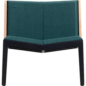Fotoliu fix Nyx, textil, verde-negru