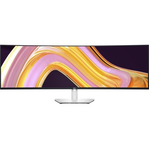 Monitor curbat LED IPS DELL UltraSharp USB-C U4924DW, 49", Dual QHD, 60Hz, argintiu