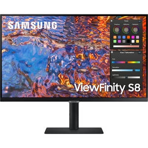 Monitor LED IPS SAMSUNG ViewFinity S8 LS27B800PXPXEN, 27", 4K UHD, 60Hz, HDR400, incarcare USB-C, negru