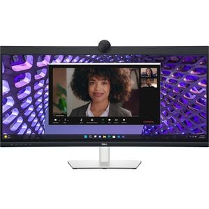Monitor curbat IPS LED DELL P3424WEB, 34" WQHD, 60Hz, Webcam, negru-agrintiu