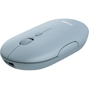 Mouse Wireless TRUST Puck, 1600 dpi, albastru deschis