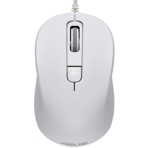 Mouse cu fir ASUS MU101C, 3200 dpi, alb
