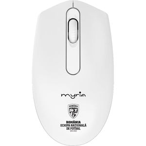 Mouse Wireless MYRIA Echipa Nationala de Fotbal MY8541WHFRF, 1200 dpi, alb