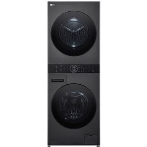 Masina de spalat rufe frontala cu uscator LG WashTower WT1210BBF, Steam, 12/10 kg, 1400 rpm, Clasa A/A+++, Wi-Fi, negru