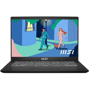 Laptop MSI Modern 14 C12M-025XRO, Intel Core i7-1255U pana la 4.7GHz, 14" Full HD, 16GB, SSD 512GB, Intel Iris Xe Graphics, Free Dos, negru
