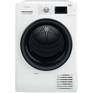 Uscator de rufe WHIRLPOOL FFT D 8X3B EE, 6th Sense, Condensare si pompa de caldura, 8 kg, 19 programe, Clasa A+++, alb