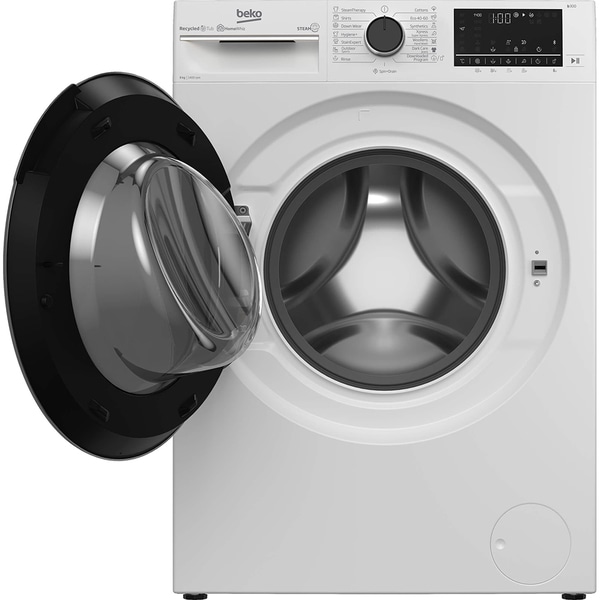 Masina de spalat rufe frontala BEKO B3WFU584110W, SteamCure, 8 kg, 1400rpm, Clasa A, alb