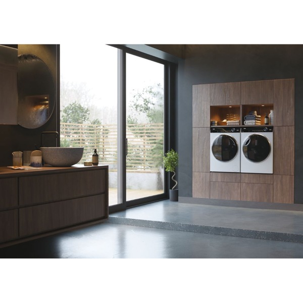 Masina de spalat rufe frontala slim HAIER HW80-B14979-S, 8 kg, 1400rpm, Clasa A, alb