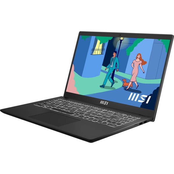 Laptop MSI Modern 15 B11M-029XRO, Intel Core i5-1155G7 pana la 4.5GHz, 15.6" Full HD, 8GB, SSD 512GB, Intel Iris Xe Graphics, Free Dos, negru