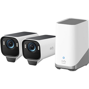 Kit de supraveghere video EUFY Homebase 3, 2 camere, 4K HD, Wi-Fi, IP67, 16 canale, alb