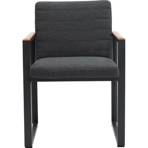 Scaun terasa MYRIA Alexander, aluminiu, 58 x 58 x 82.5 cm, gri inchis