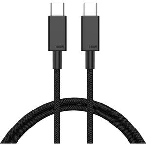 Cablu date Myria MY9100, USB-C - USB-C, 1m, negru