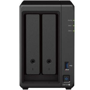 Network Attached Storage SYNOLOGY DS723+, AMD Ryzen R1600, 3.1GHz, 2GB, 2-Bays, negru