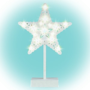 Figurina stea cu LED HOME KAD 20 STAR, 39cm,  4.5V, alb