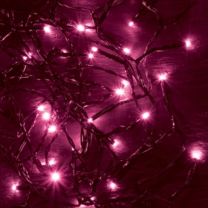 Ghirlanda luminoasa HOME KII100P, 100 led-uri, 8m, iluminare roz