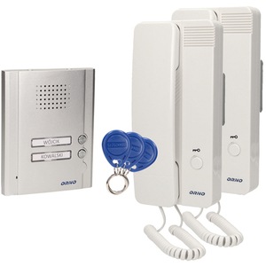 Set interfon cu fir ORNO DP-15, 2 locuinte, alb