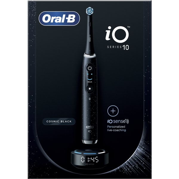 Periuta de dinti electrica ORAL-B iO10, Bluetooth, Curatare 3D, Inteligenta artificiala, 7 programe, 1 capat, negru