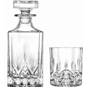 Set whisky RCR CRISTALLERIA Opera: 2 pahare, 0.3l, sticla + 1 decantor, 0.75l, sticla